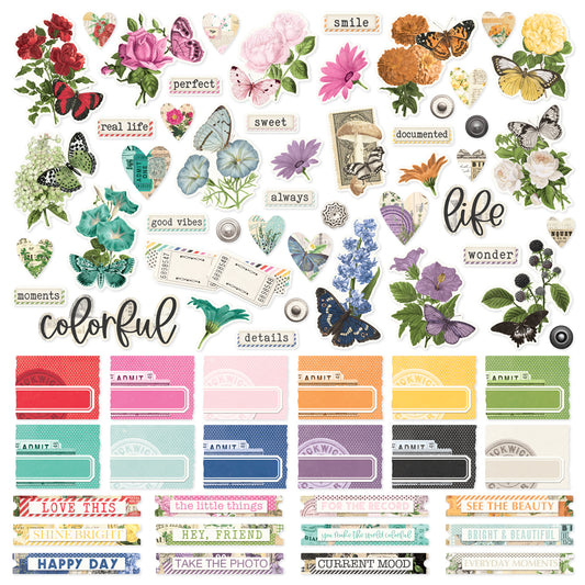 Simple Stories SV Essentials Color Palette Cardstock Stickers