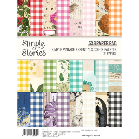 Simple Stories SV Essentials Color Palette Double-Sided Paper Pad 6X8