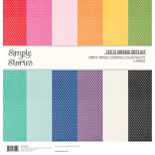 Simple Stories SV Essentials Color Palette  Dots Kit 12X12