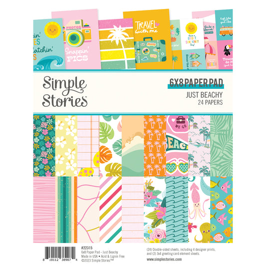 Simple Stories Just Beachy Double-Sided Paper Pad 6X8