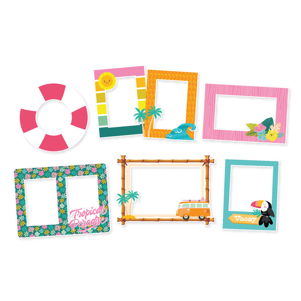 Simple Stories Just Beachy  Chipboard Frames