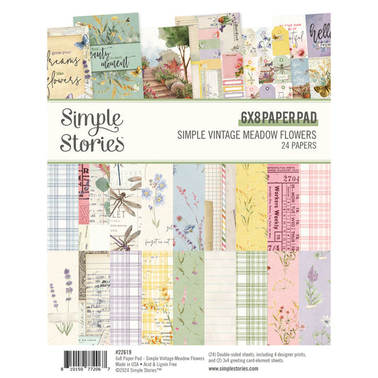 Simple Stories Simple Vintage Meadow Flowers - 6x8 Pad