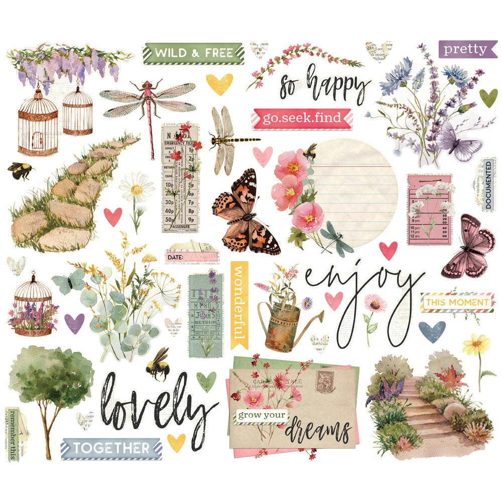 Simple Stories Simple Vintage Meadow Flowers - Bits & Pieces