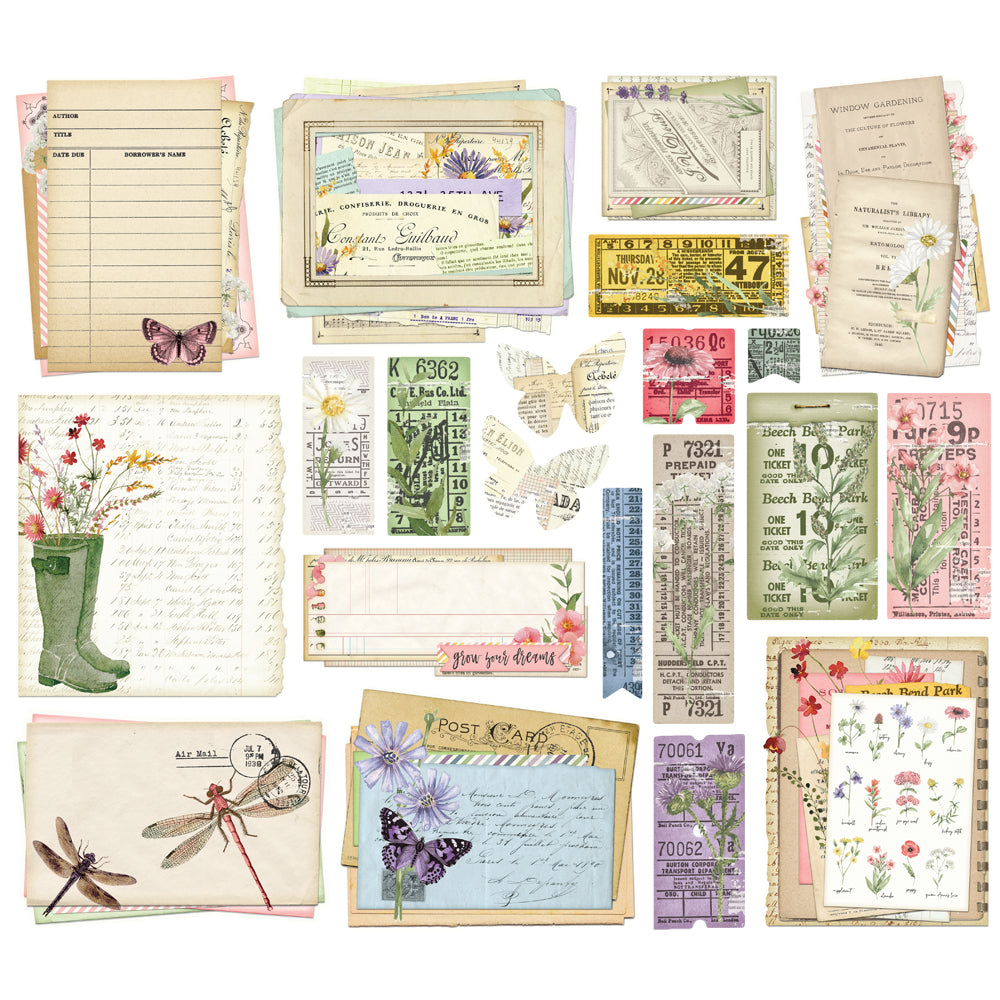 Simple Stories Simple Vintage Meadow Flowers - Ephemera