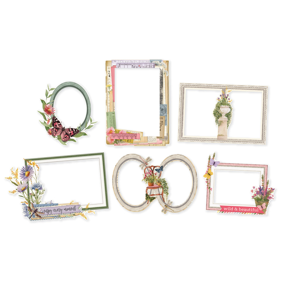 Simple Stories Simple Vintage Meadow Flowers - Chipboard Frames