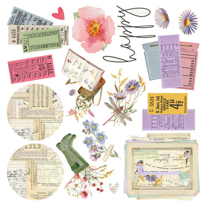 Simple Stories Simple Vintage Meadow Flowers - Simple Cards Card Kit