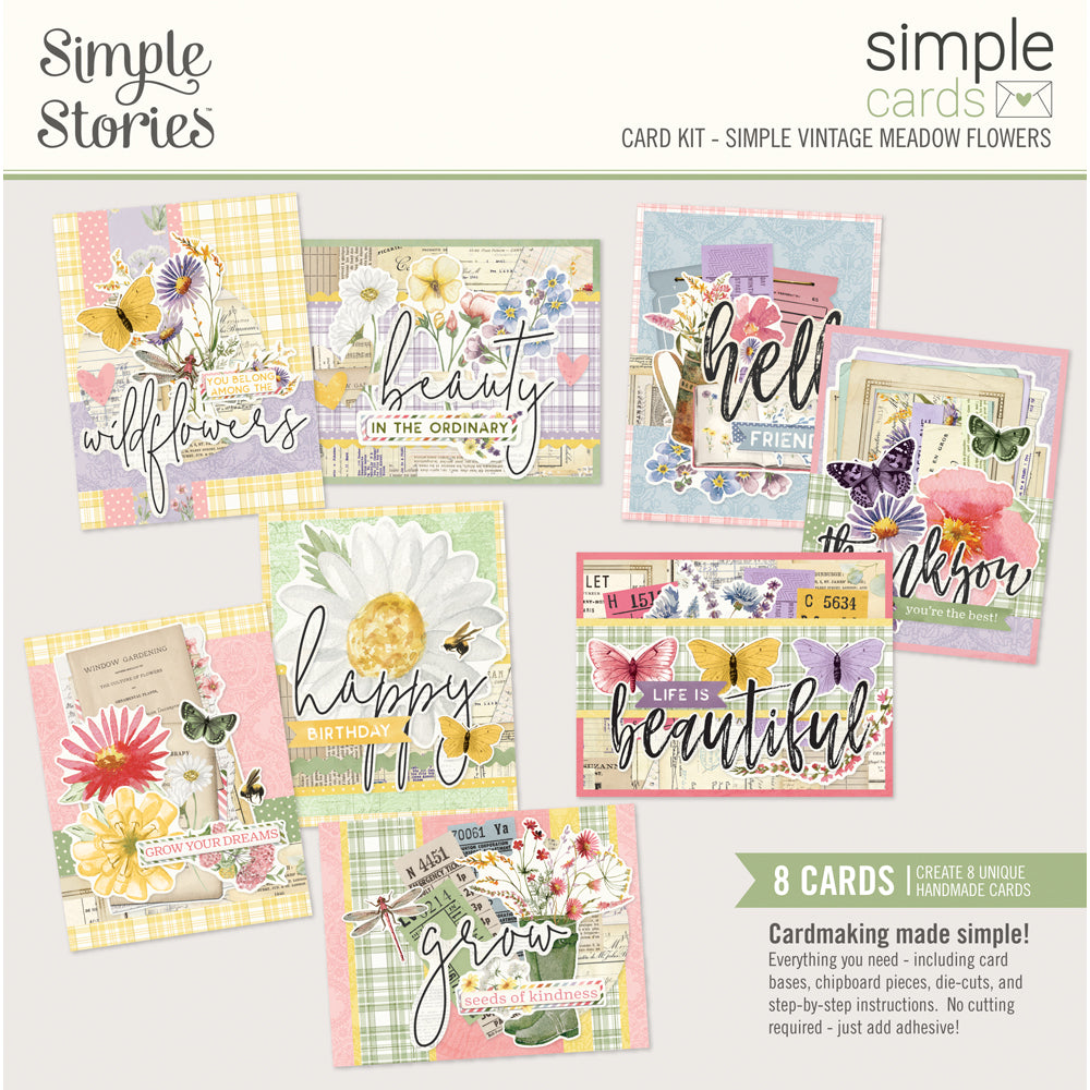 Simple Stories Simple Vintage Meadow Flowers - Simple Cards Card Kit