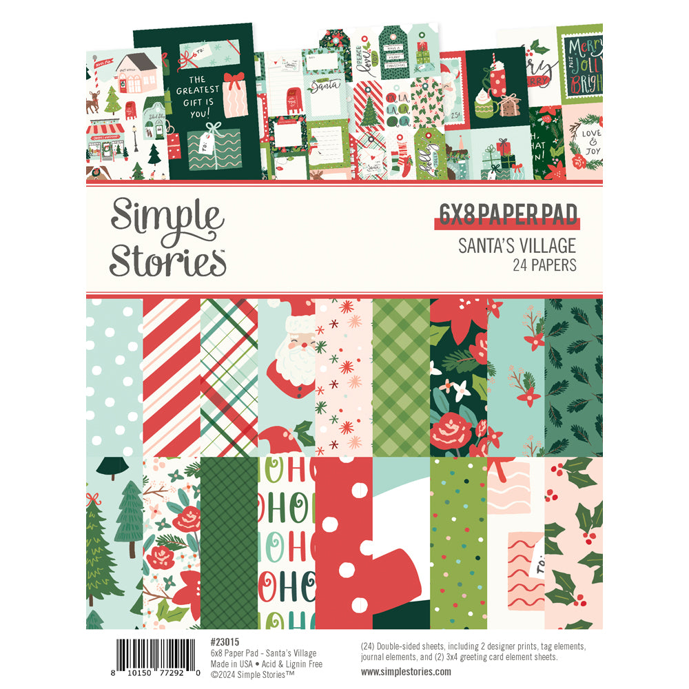 Simple Stories Santa's Village Double-Sided Paper Pad 6"X8"