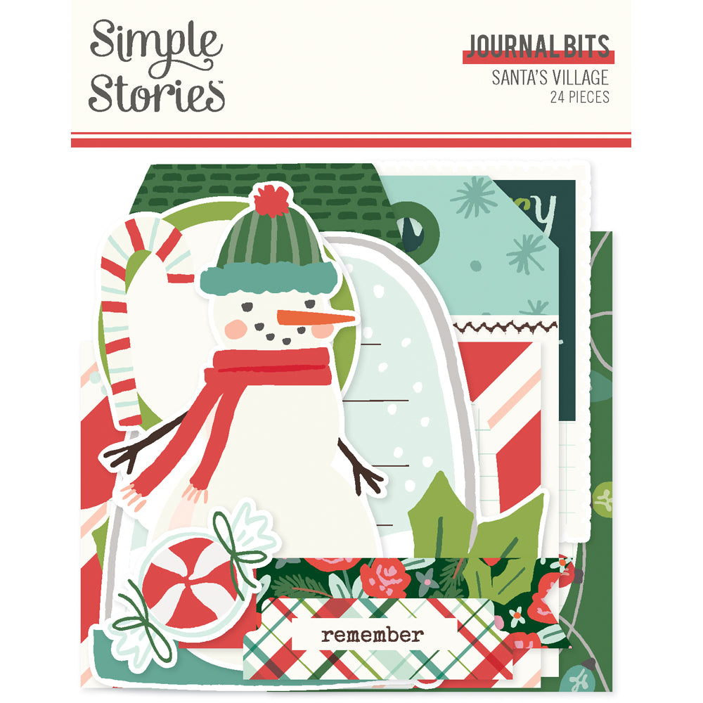Simple Stories Santa's Village Bits & Pieces-Journal