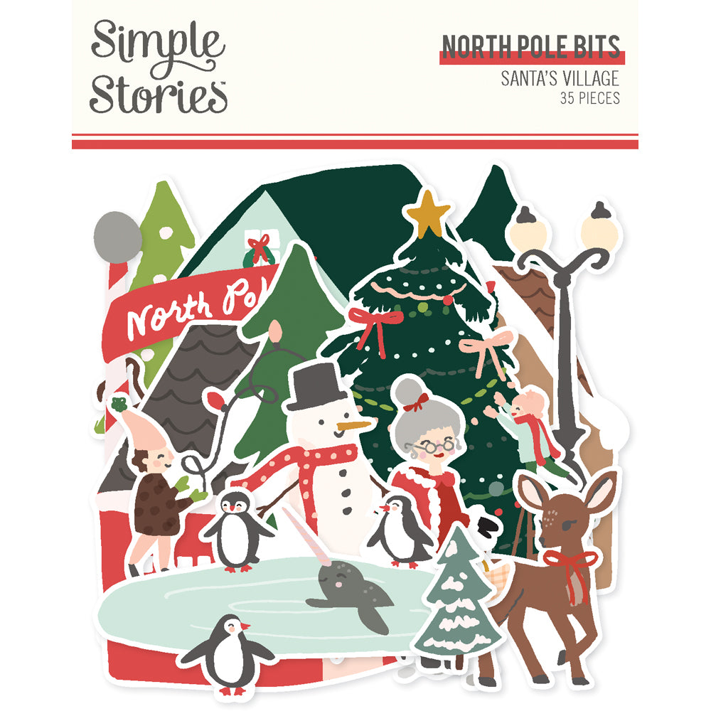 Simple Stories Santa's Village Bits & Pieces-North Pole