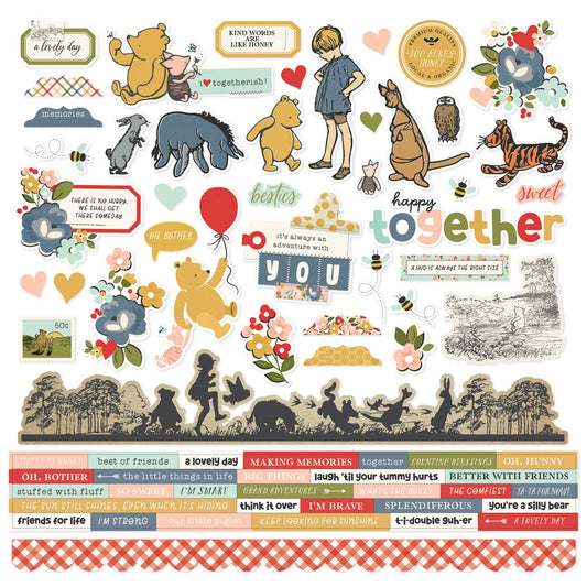 Simple Stories Say Cheese Classic Pooh Cardstock Stickers