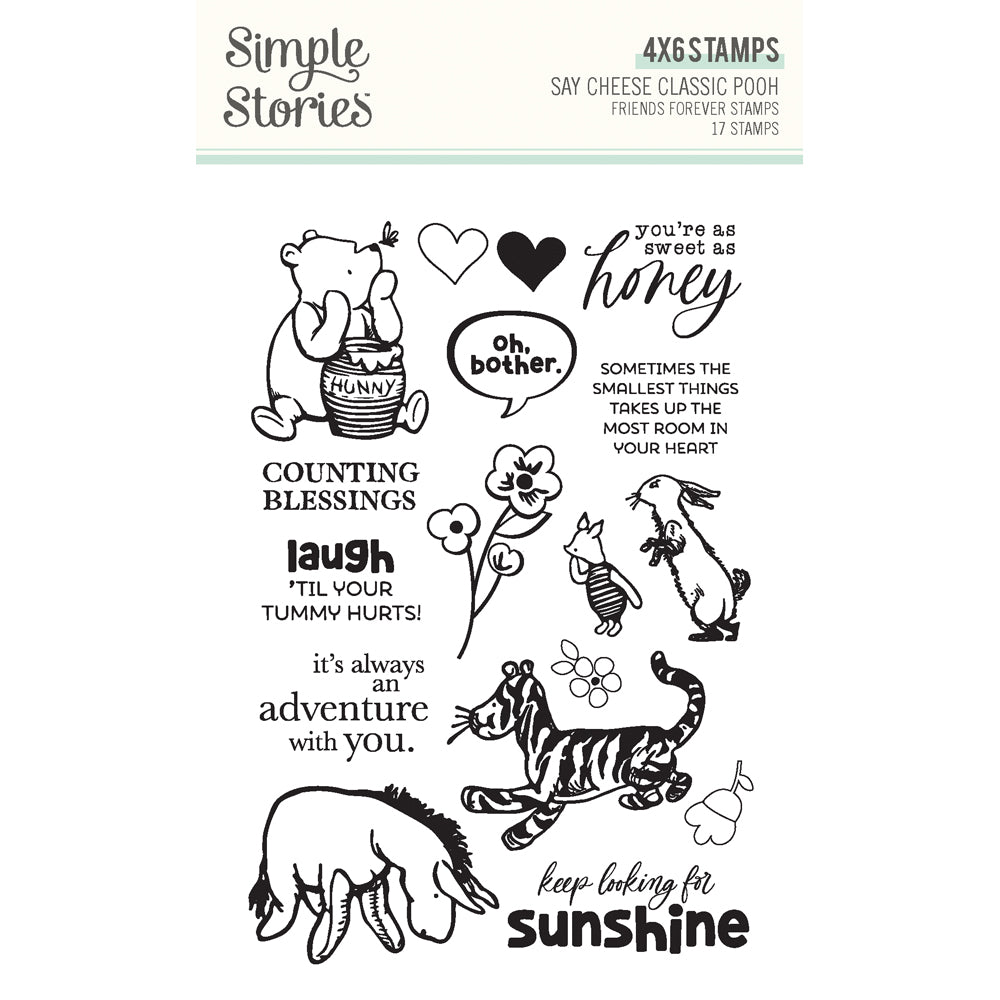 Simple Stories Say Cheese Classic Pooh Photopolymer Stamps-Friends Forever