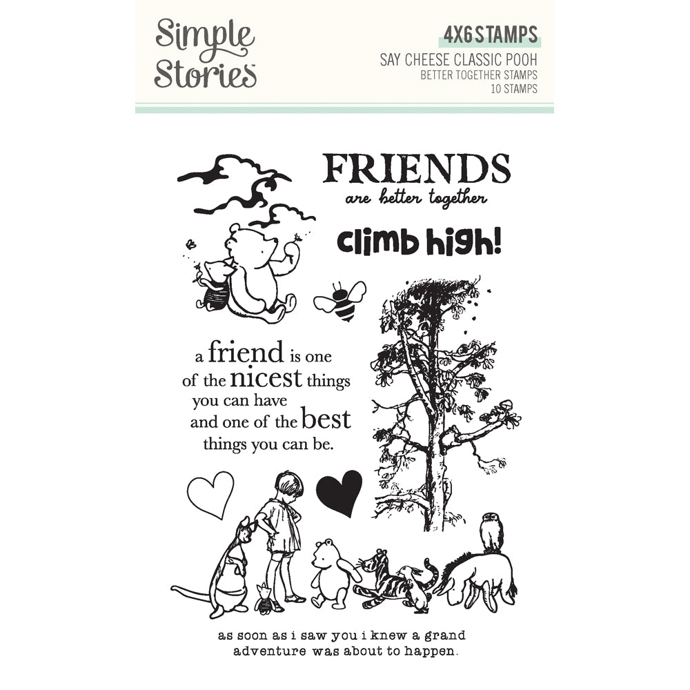 Simple Stories Say Cheese Classic Pooh Photopolymer Stamps-Better Together