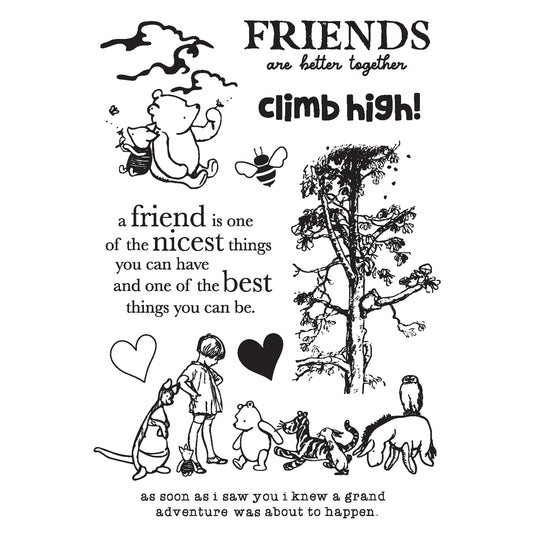 Simple Stories Say Cheese Classic Pooh Photopolymer Stamps-Better Together