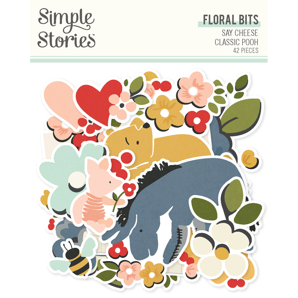 Simple Stories Say Cheese Classic Pooh Bits & Pieces -Floral