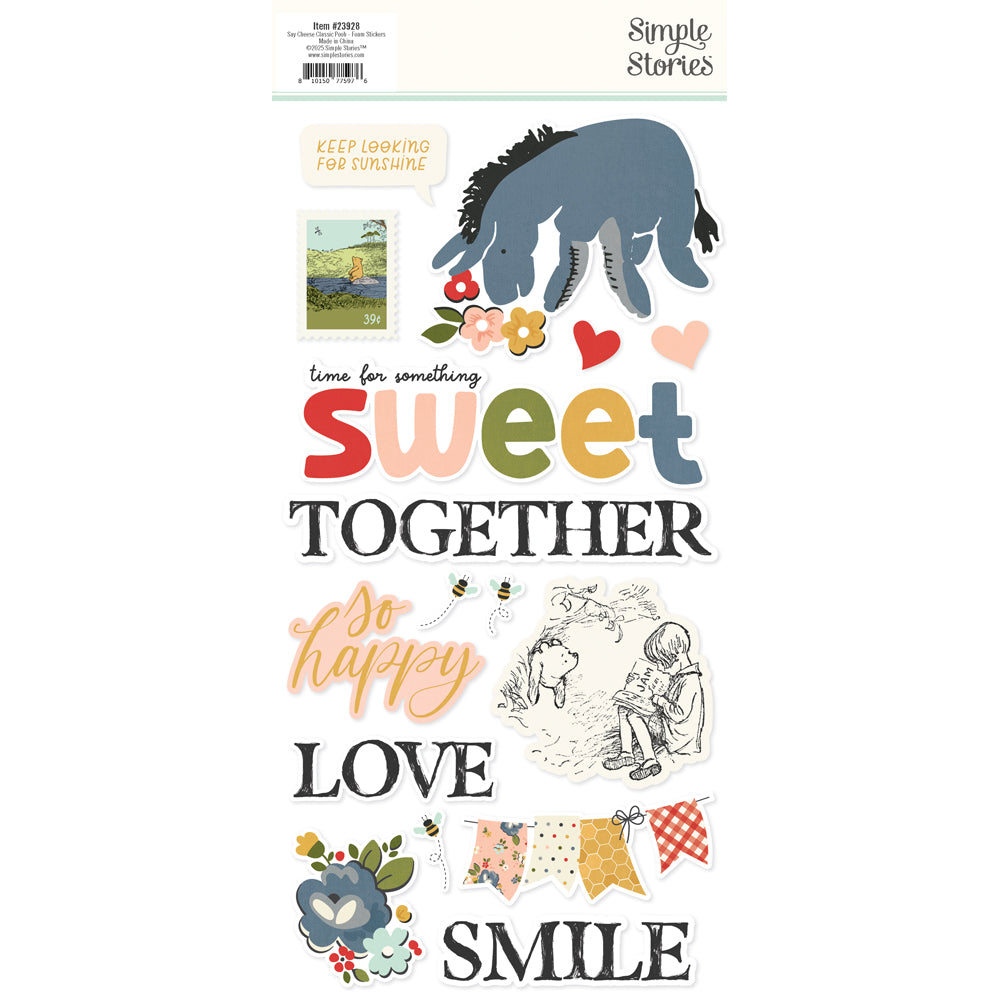 Simple Stories Say Cheese Classic Pooh Foam Stickers