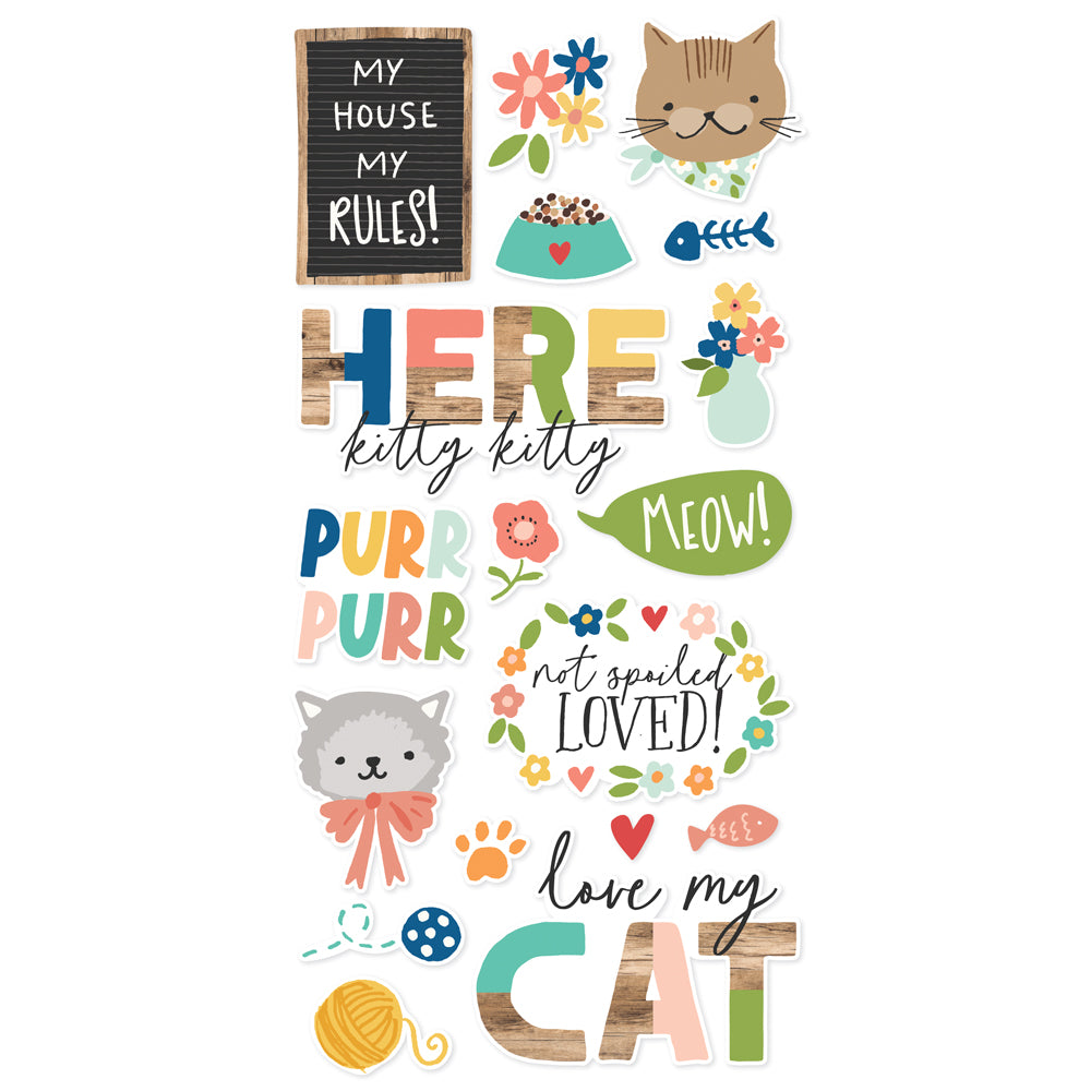 Fur Baby Cat Foam Stickers
