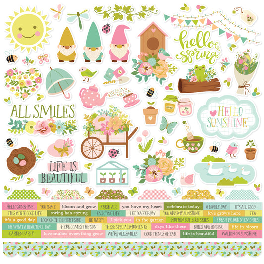 Simple Stories Tea Garden Cardstock Stickers