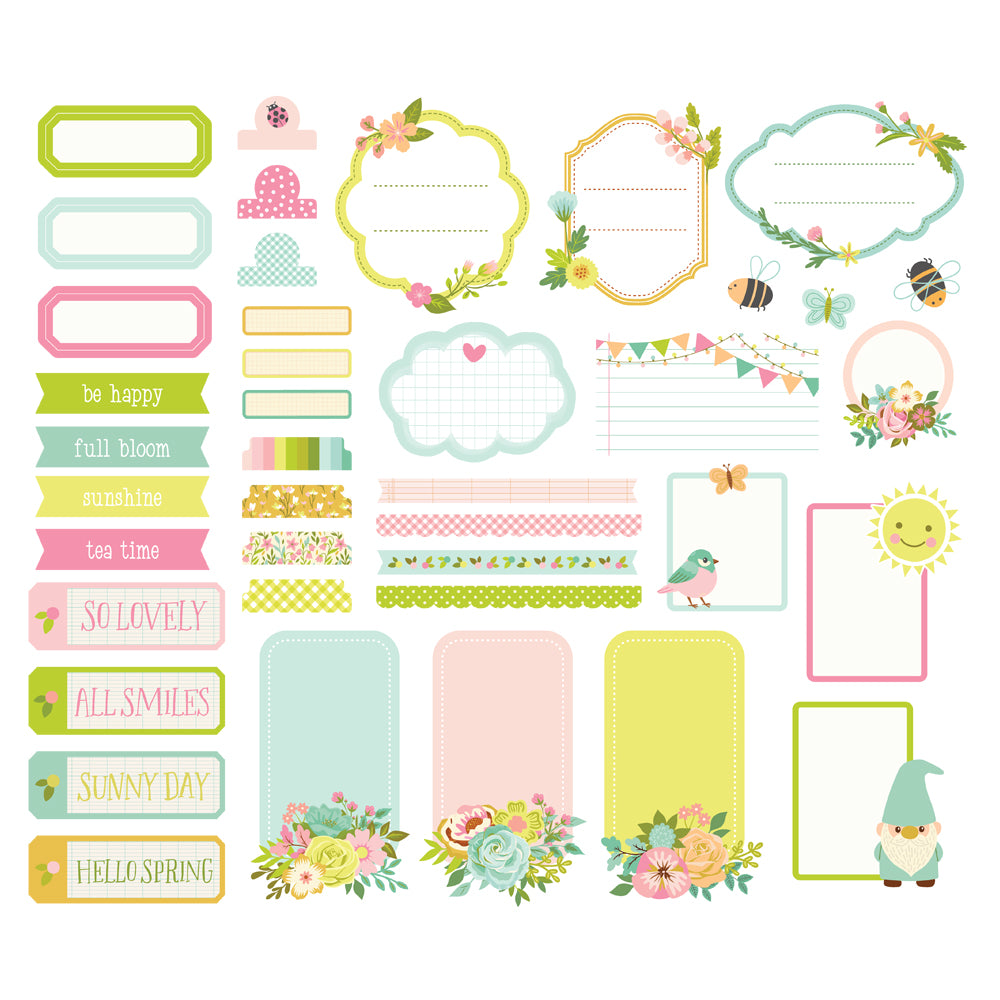 Simple Stories Tea Garden -  Bits & Pieces-Journal