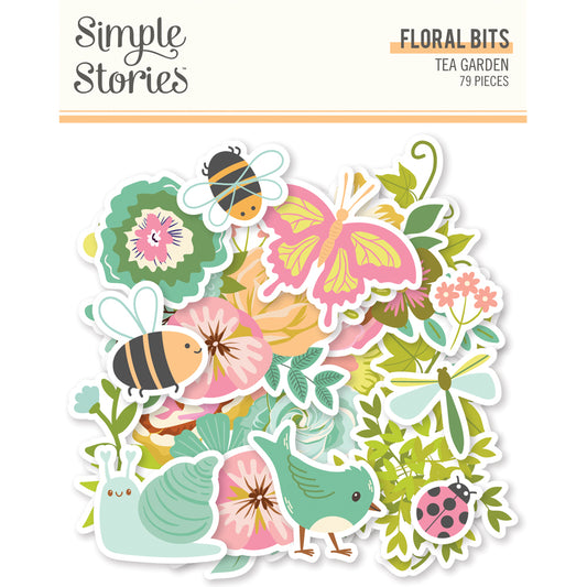 Simple Stories Tea Garden Bits & Pieces -Floral