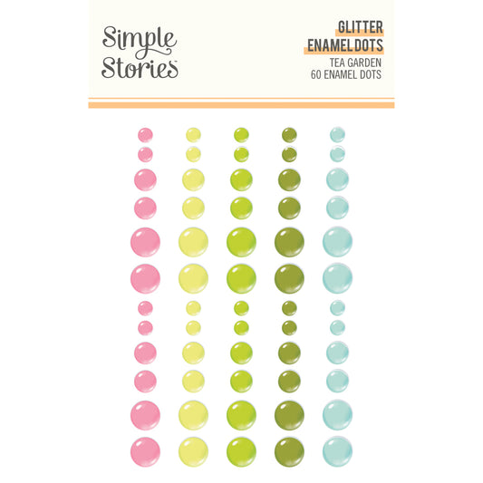 Simple Stories Tea Garden Enamel Dots -Glitter