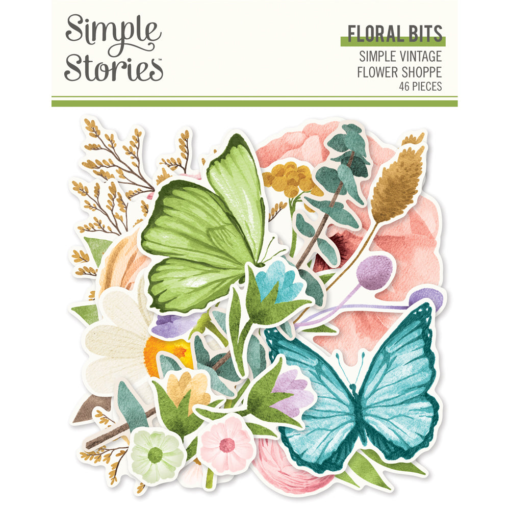Simple Stories SV Flower Shoppe Bits & Pieces-Floral