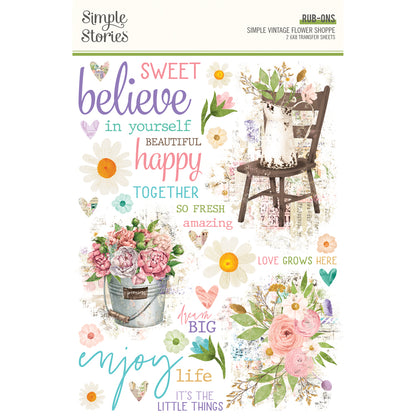 Simple Stories SV Flower Shoppe Rub-Ons