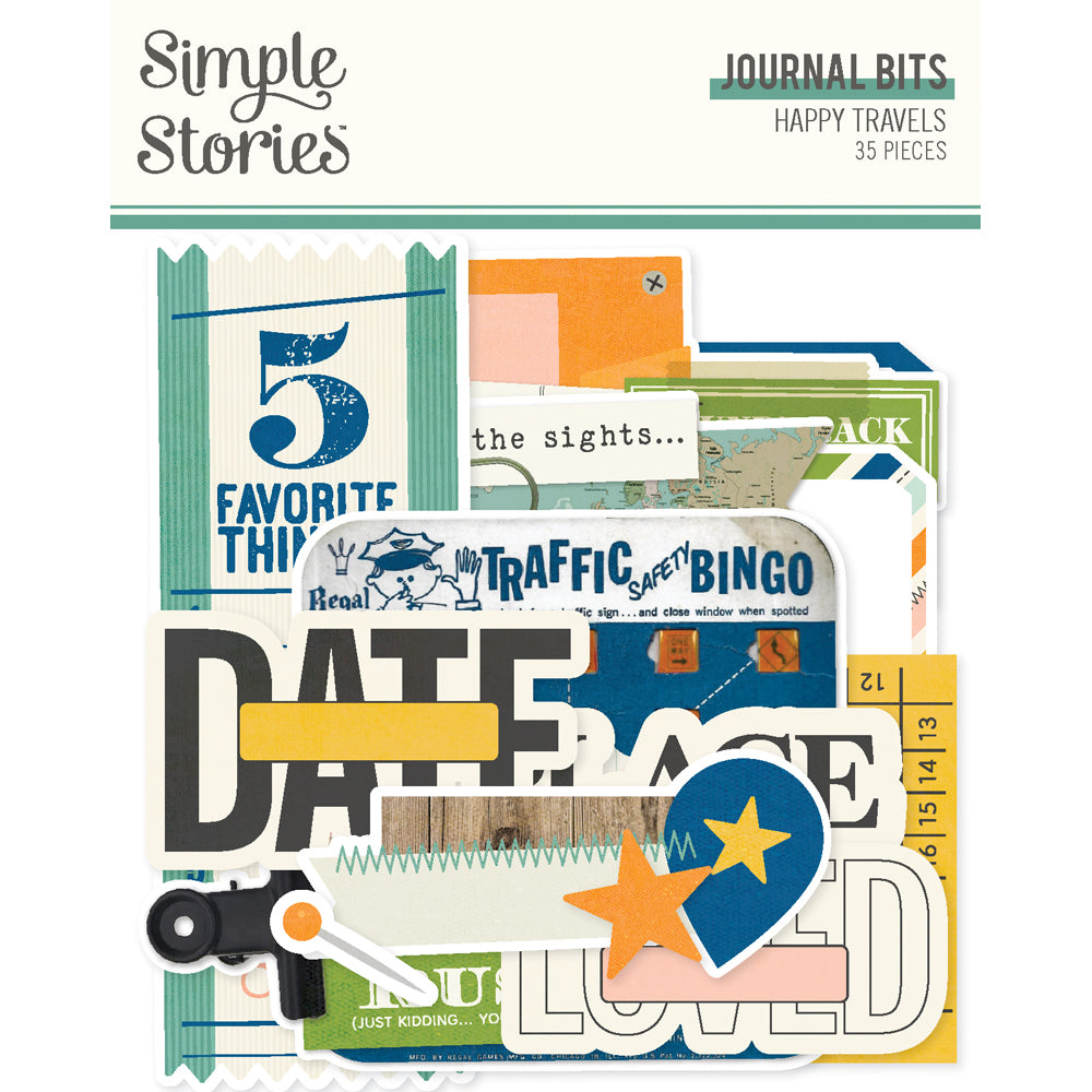 Happy Travels Bits & Pieces -Journal