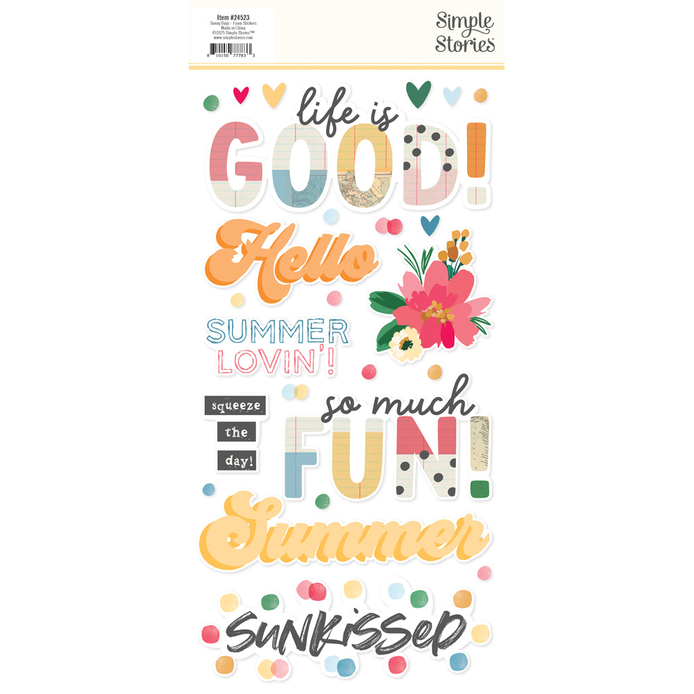 Simple Stories Sunny Days Foam Stickers
