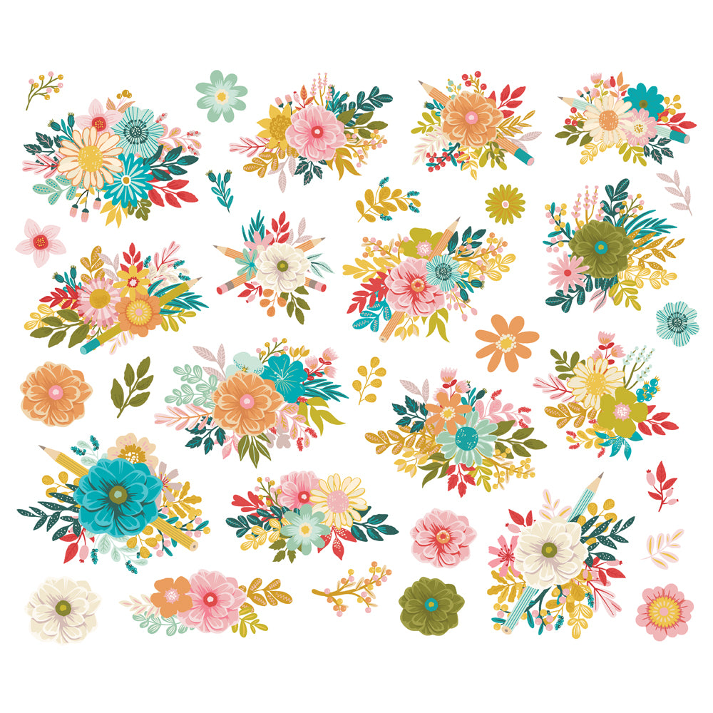 Simple Stories Book Fair Bits & Pieces -Floral