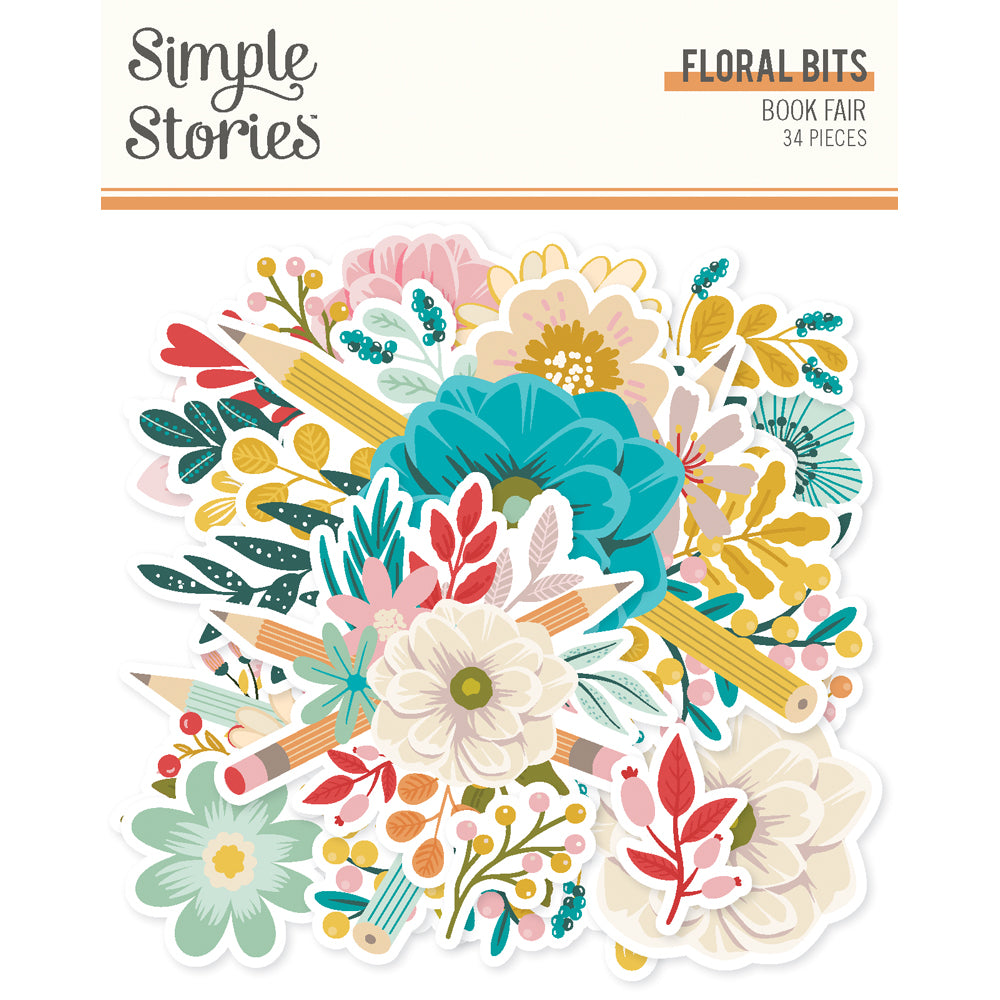 Simple Stories Book Fair Bits & Pieces -Floral