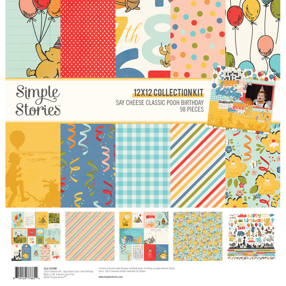Simple Stories Say Cheese Classic Pooh Birthday Collection Kit