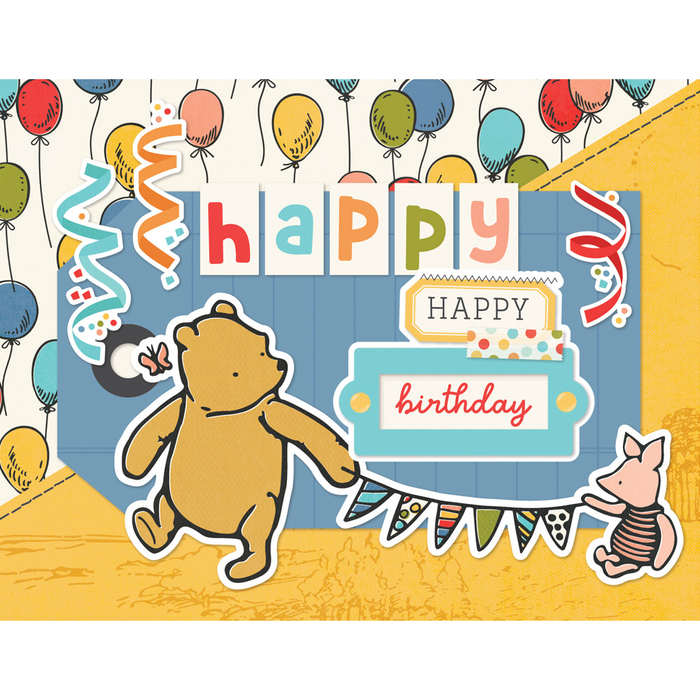Simple Stories Say Cheese Classic Pooh Birthday Simple Cards Card Kit
