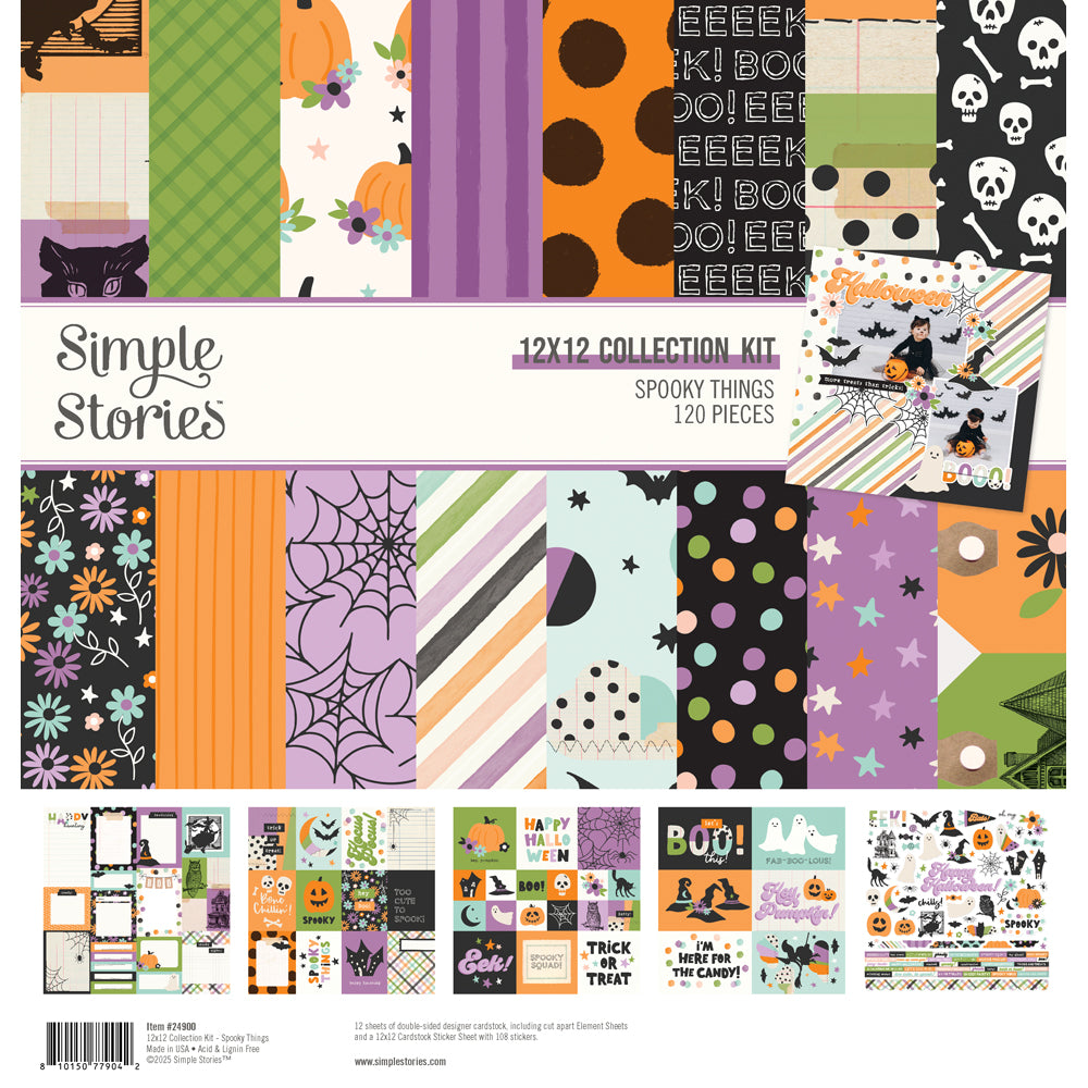 Simple Stories Spooky Things Collection Kit 12"X12"