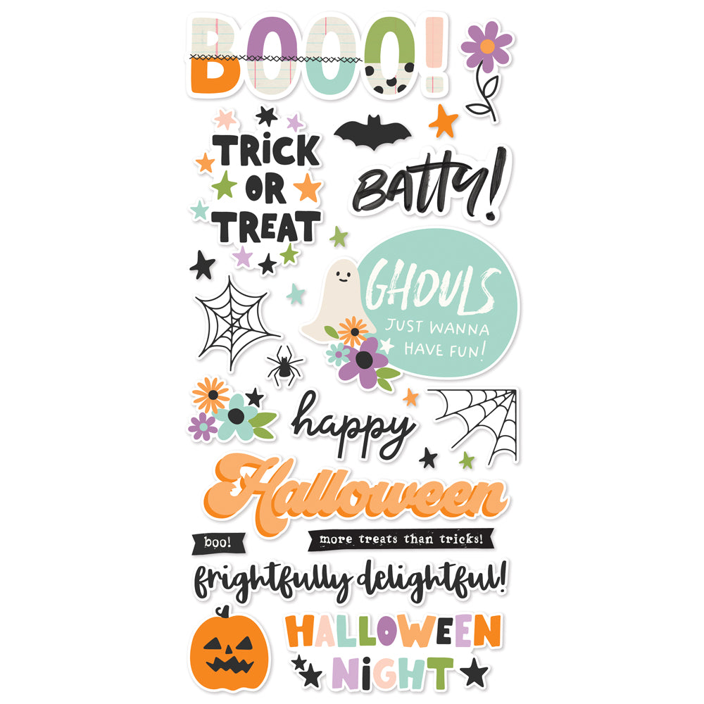 Simple Stories Spooky Things Foam Stickers