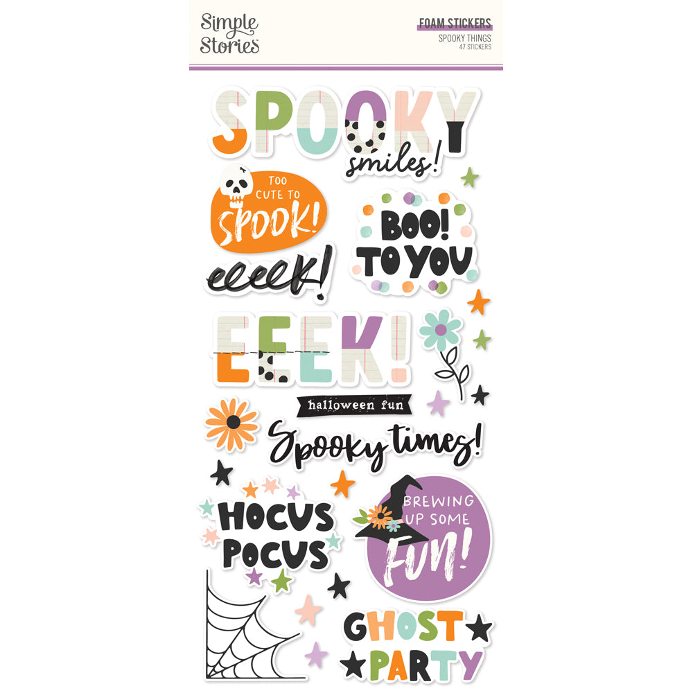 Simple Stories Spooky Things Foam Stickers