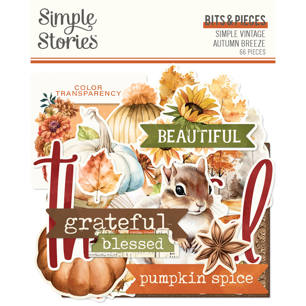 Simple Stories Simple Vintage Autumn Breeze Bits & Pieces -Elements