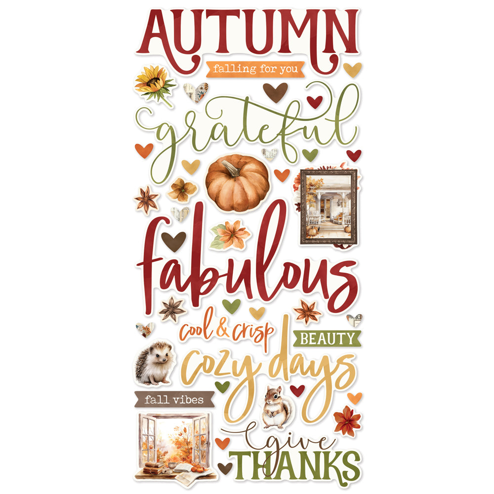 Simple Stories Simple Vintage Autumn Breeze Foam Stickers