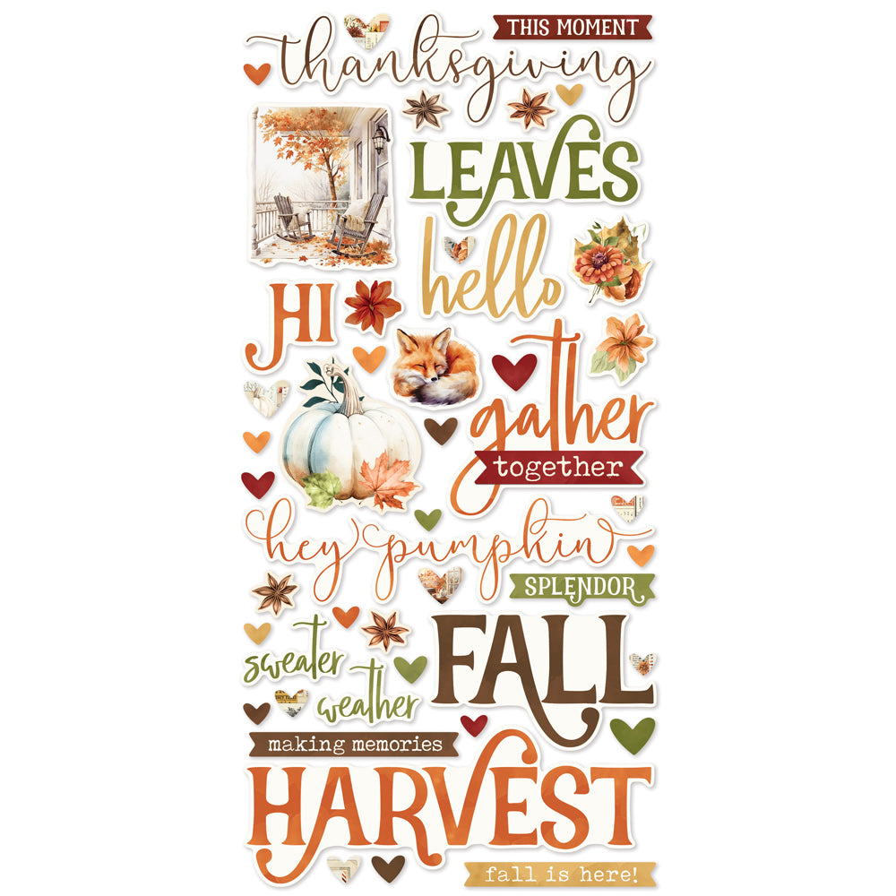 Simple Stories Simple Vintage Autumn Breeze Foam Stickers