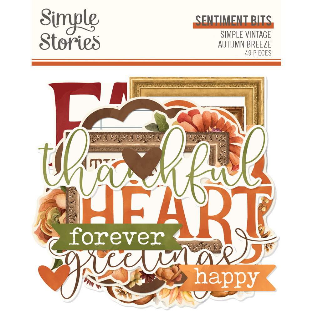 Simple Stories Simple Vintage Autumn Breeze Bits & Pieces -Sentiment
