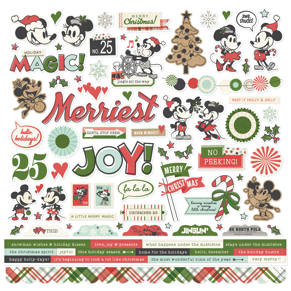 Simple Stories Say Cheese Classic Mouse Christmas Collection Kit 12"X12"