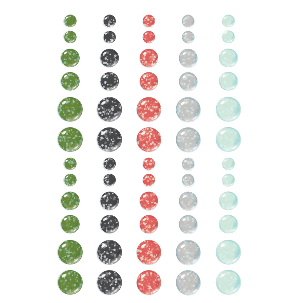 Simple Stories Say Cheese Classic Mouse Christmas Glitter Enamel Dots