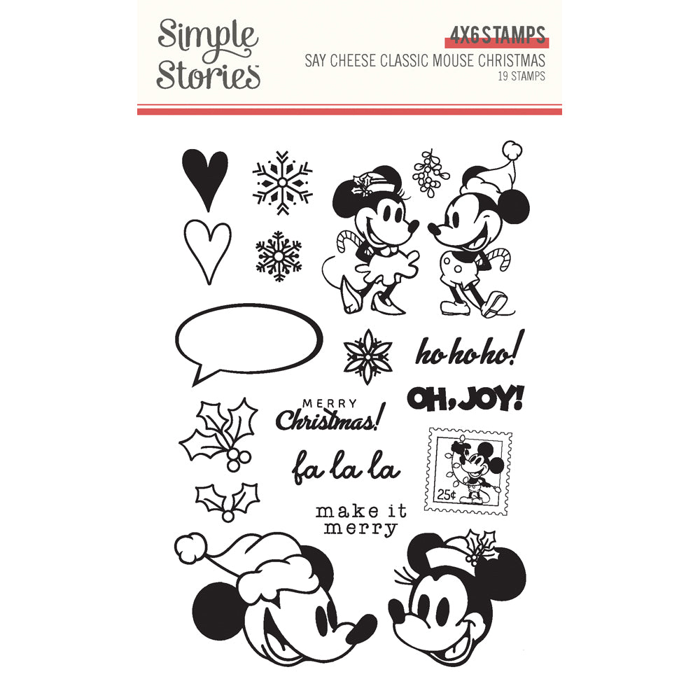 Simple Stories Say Cheese Classic Mouse Christmas Photopolymer Stamps
