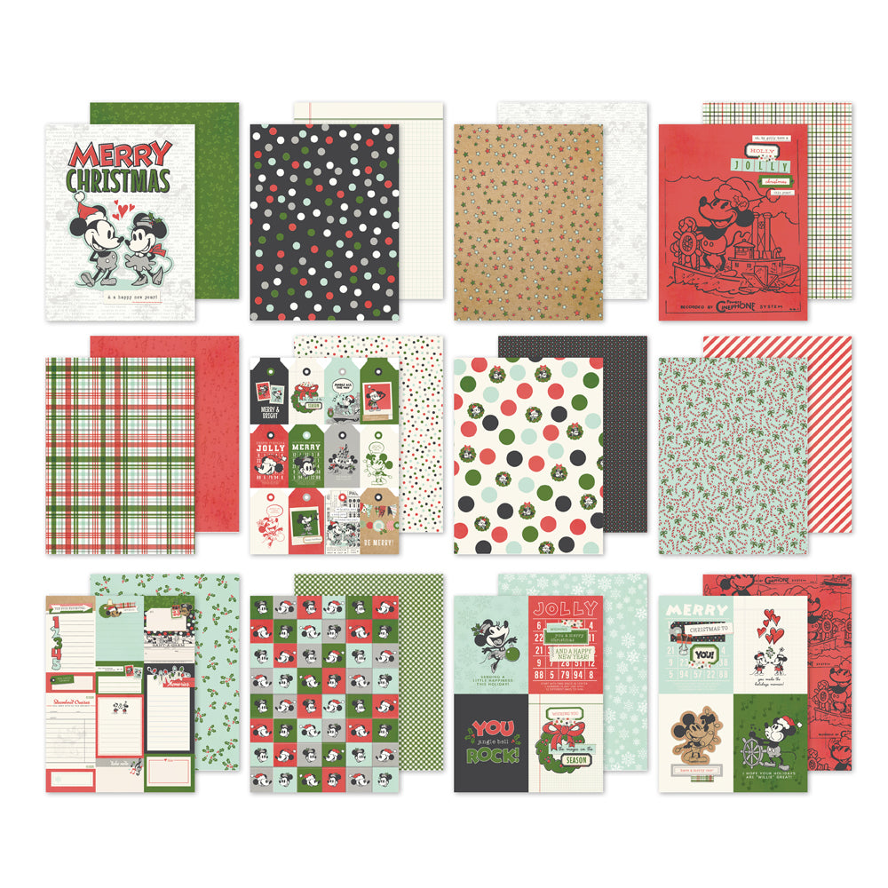 Simple Stories Say Cheese Classic Mouse Christmas Double-Sided Paper Pad 6"X8"