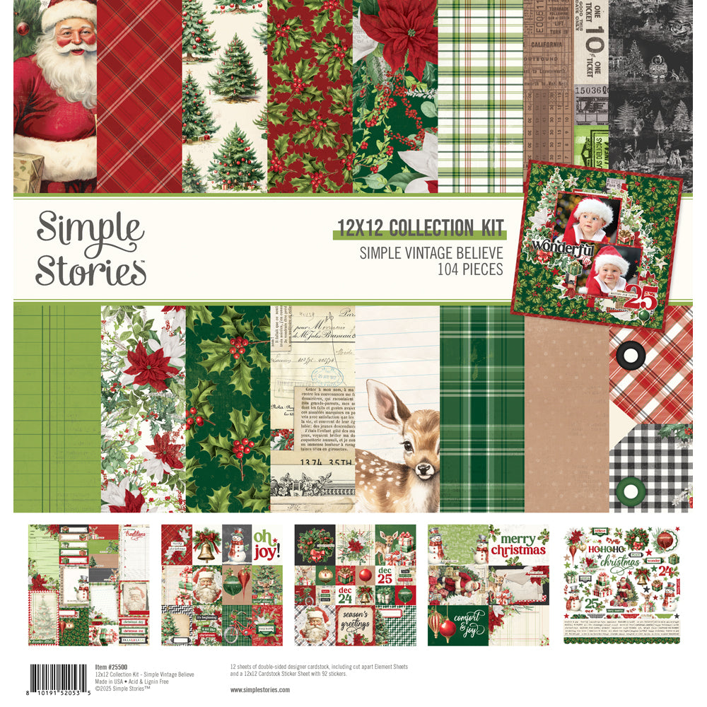 Simple Stories Simple Vintage Believe Collection Kit 12"X12"