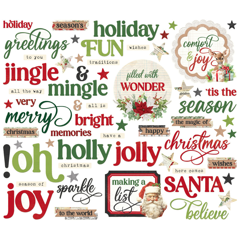 Simple Stories Simple Vintage Believe Bits & Pieces -Sentiment