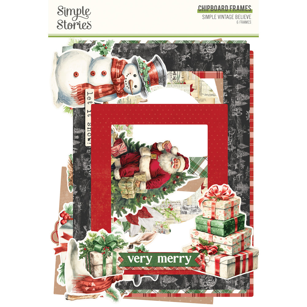 Simple Stories Simple Vintage Believe Chipboard Frames