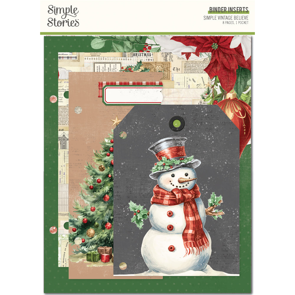 Simple Stories Simple Vintage Believe Binder Inserts 6"X8"