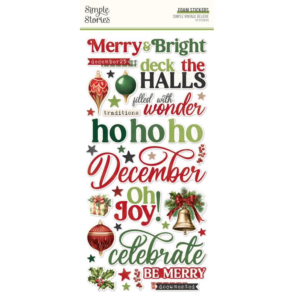 Simple Stories Simple Vintage Believe Foam Stickers