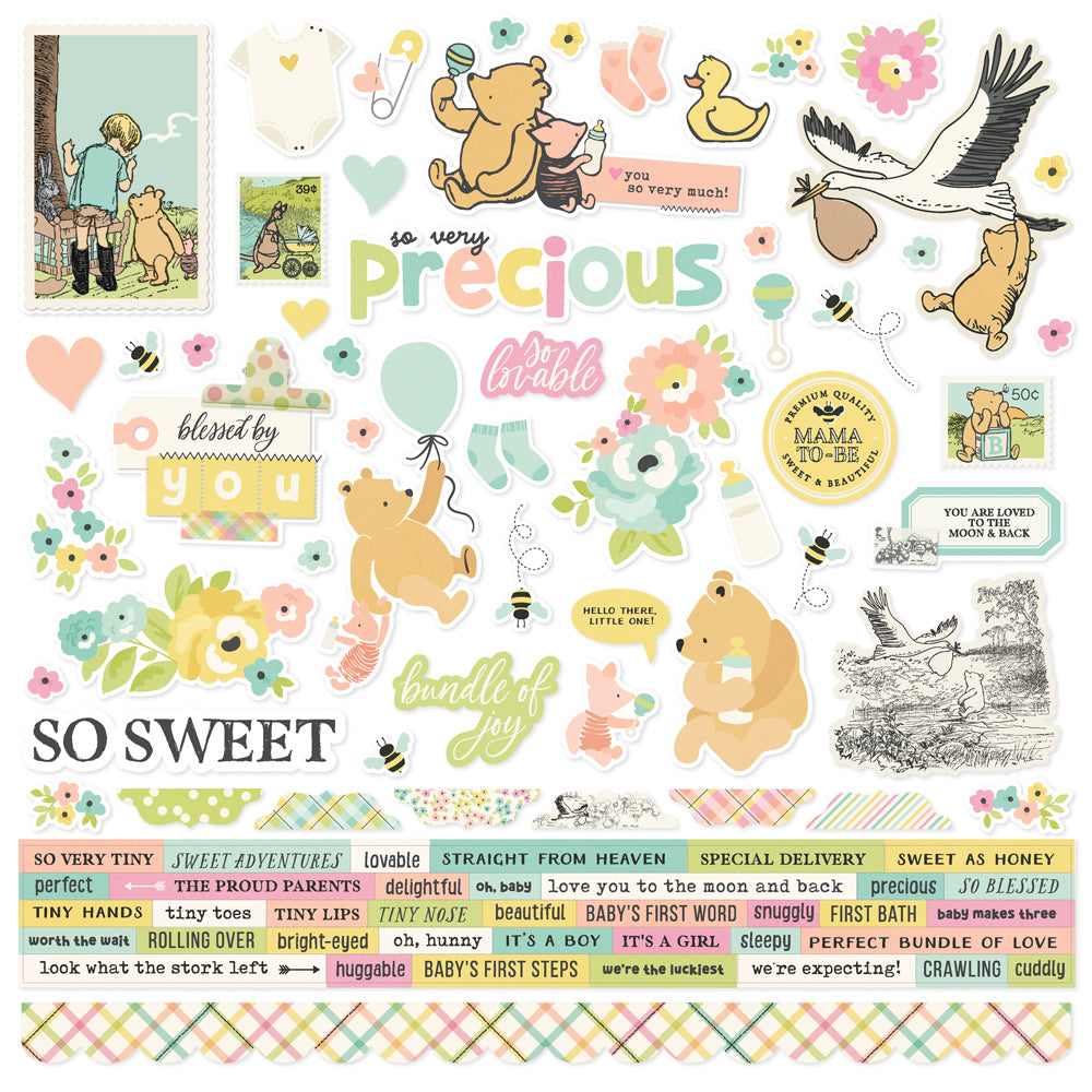 Simple Stories Classic Pooh Baby Collection Kit 12"x12"